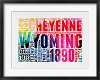 Wyoming Watercolor Word Cloud Fine Art Print