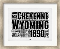 Wyoming Word Cloud 2 Fine Art Print