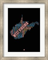 West Virginia Word Cloud 1 Fine Art Print