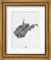 West Virginia Word Cloud 2 Fine Art Print