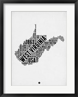 West Virginia Word Cloud 2 Fine Art Print