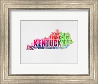 Kentucky Watercolor Word Cloud Fine Art Print