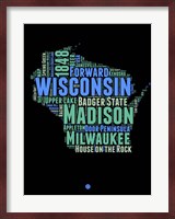 Wisconsin Word Cloud 1 Fine Art Print