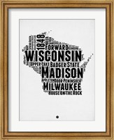 Wisconsin Word Cloud 2 Fine Art Print