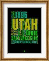 Utah Word Cloud 1 Fine Art Print