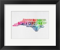 North Carolina Watercolor Word Cloud Fine Art Print