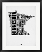 Minnesota Word Cloud 2 Fine Art Print