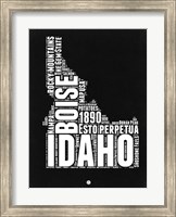 Idaho Black and White Map Fine Art Print