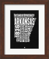 Arkansas Black and White Map Fine Art Print