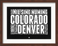Colorado Black and White Map Fine Art Print