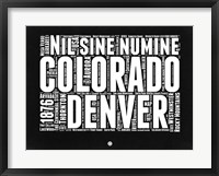 Colorado Black and White Map Fine Art Print