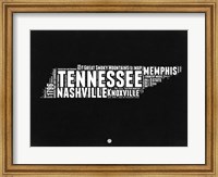 Tennessee Black and White Map Fine Art Print
