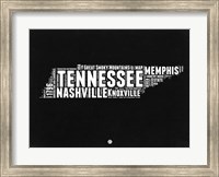 Tennessee Black and White Map Fine Art Print