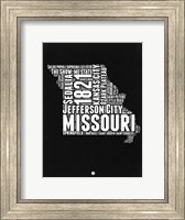 Missouri Black and White Map Fine Art Print