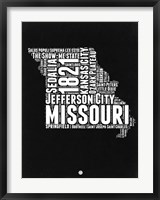 Missouri Black and White Map Fine Art Print