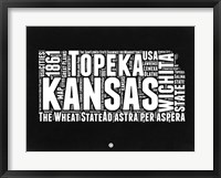 Kansas Black and White Map Fine Art Print