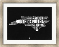 North Carolina Black and White Map Fine Art Print