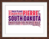 South Dakota Word Cloud Map Fine Art Print