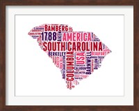 South Carolina Word Cloud Map Fine Art Print