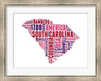 South Carolina Word Cloud Map Fine Art Print