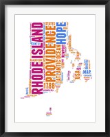 Rhode Island Word Cloud Map Fine Art Print