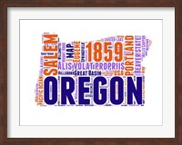 Oregon Word Cloud Map Fine Art Print
