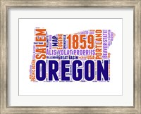 Oregon Word Cloud Map Fine Art Print