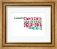 Oklahoma Word Cloud Map Fine Art Print