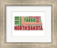 North Dakota Word Cloud Map Fine Art Print