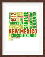 New Mexico Word Cloud Map Fine Art Print