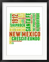 New Mexico Word Cloud Map Fine Art Print