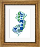 New Jersey Word Cloud Map Fine Art Print