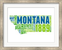Montana Word Cloud Map Fine Art Print