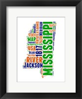 Mississippi Word Cloud Map Fine Art Print