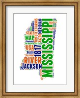 Mississippi Word Cloud Map Fine Art Print