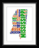 Mississippi Word Cloud Map Fine Art Print