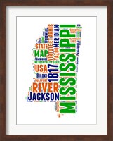 Mississippi Word Cloud Map Fine Art Print