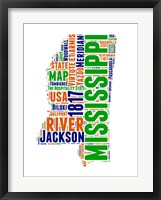Mississippi Word Cloud Map Fine Art Print