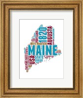 Maine Word Cloud Map Fine Art Print