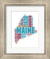 Maine Word Cloud Map Fine Art Print
