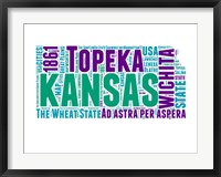 Kansas Word Cloud Map Fine Art Print