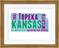 Kansas Word Cloud Map Fine Art Print