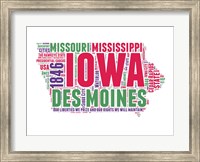 Iowa Word Cloud Map Fine Art Print