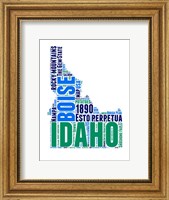 Idaho Word Cloud Map Fine Art Print