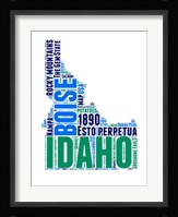 Idaho Word Cloud Map Fine Art Print