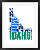 Idaho Word Cloud Map Fine Art Print