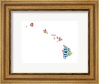 Hawaii Word Cloud Map Fine Art Print