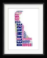 Delaware Word Cloud Map Fine Art Print