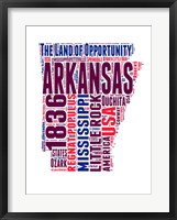 Arkansas Word Cloud Map Fine Art Print