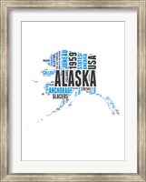 Alaska Word Cloud Map Fine Art Print